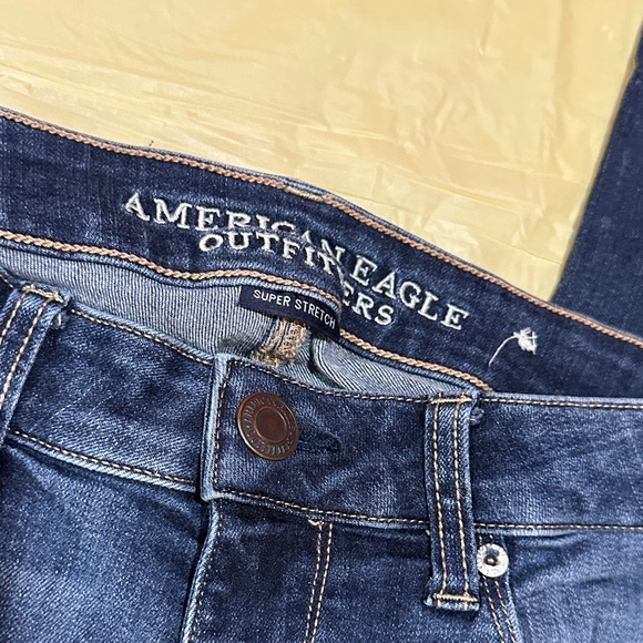 American Eagle Outfitters Women's Dark Blue Skinny Jeans Size 4 - Picture 2 of 7